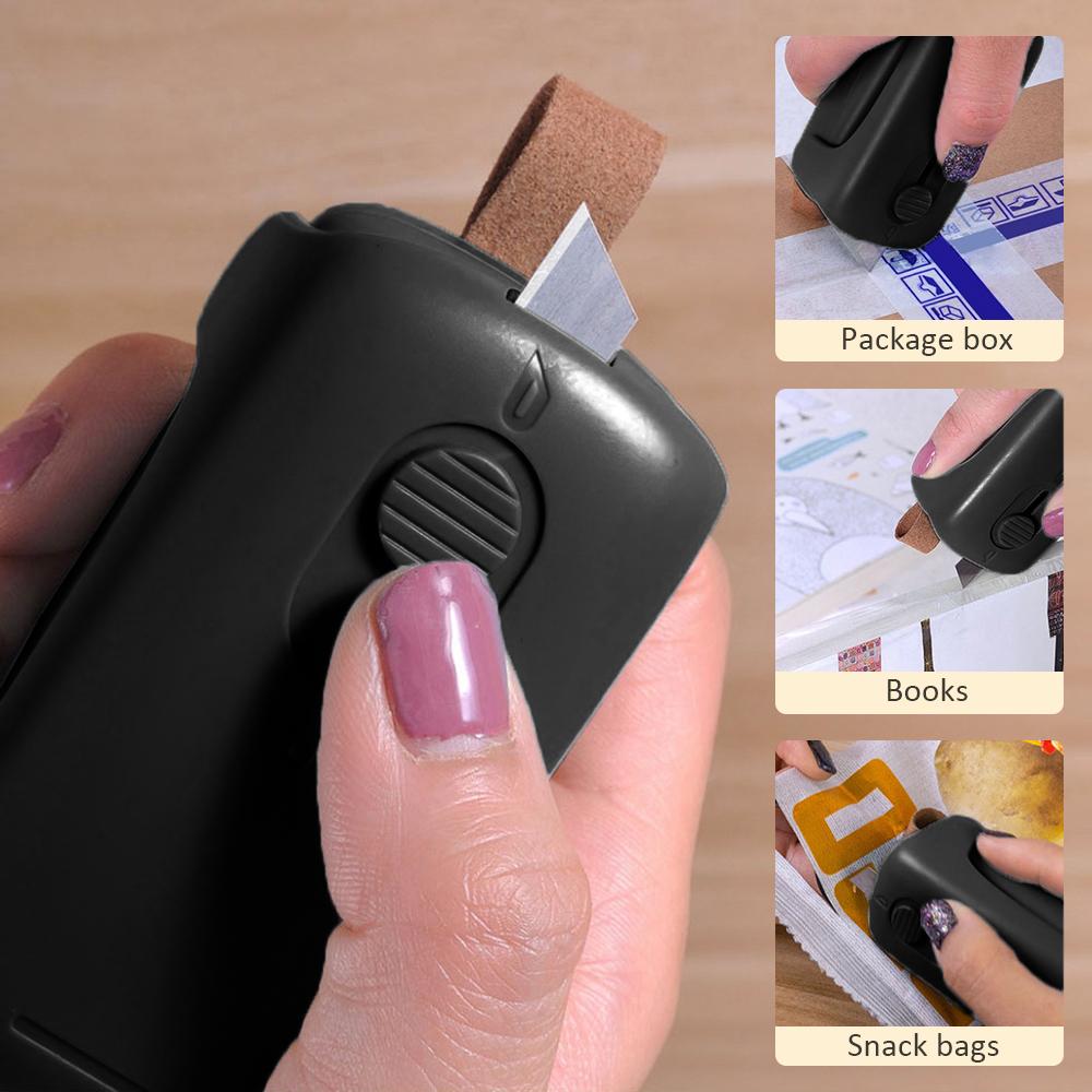 Portable Mini Handheld Bag Heat Vacuum Sealer with Cutter for Plastic Food Storage Bags