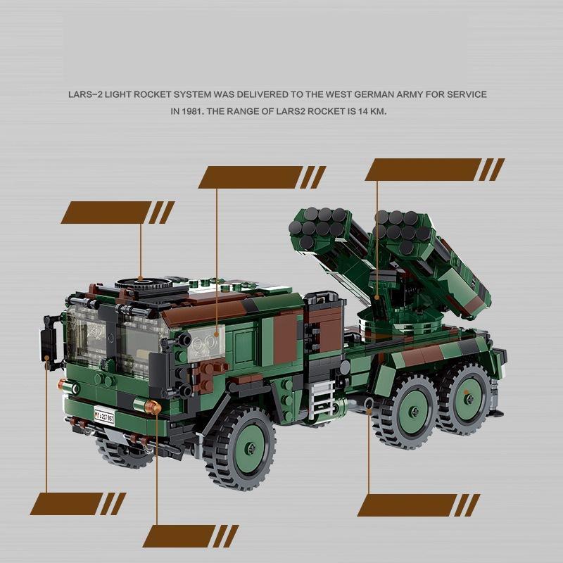 Đồ chơi Lắp ráp Xe Rocket Quân sự - Xingbao XB06048 Lar 2 Truck - Xếp hình thông minh - Mô hình trí tuệ