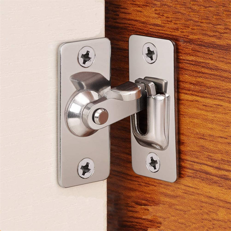 Chốt Khoá Cài Cửa KUNBE Lắp Góc Vuông 90 Độ Bằng Inox Dày Dặn An Toàn