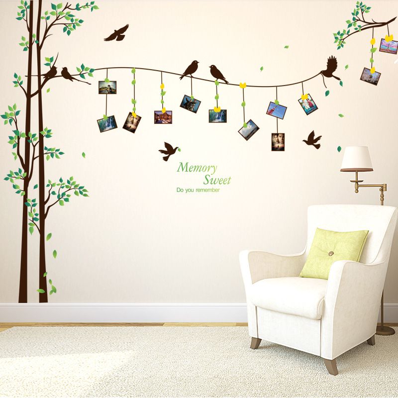 Decal dán tường Cây khung ảnh 9 AmyShop DCX042