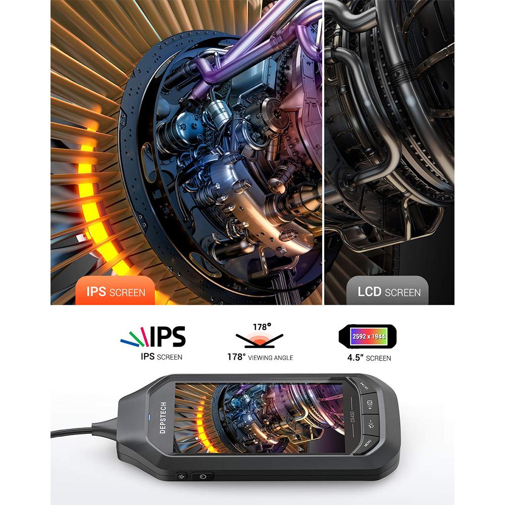 DEPSTECH KIỂM TRA CAMPENT OFTOCOPIC 5MP 1944P VIDEO Nội soi công nghiệp với màn hình IPS 32GB 6