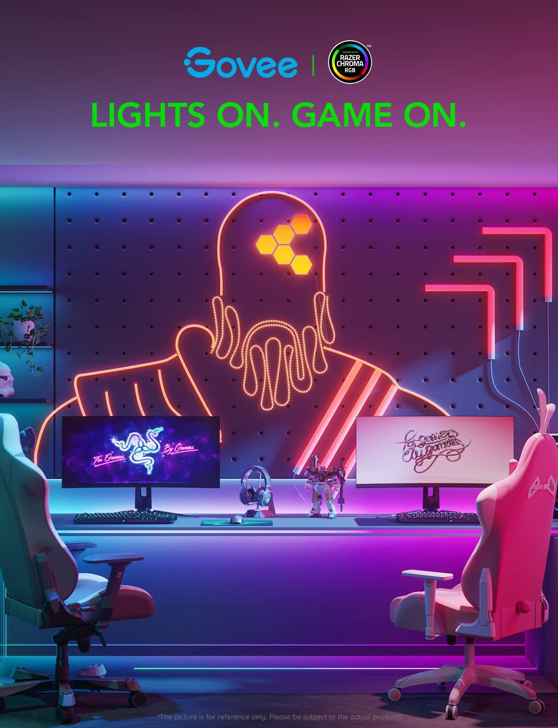 Dây đèn LED Govee RGBIC Wi-Fi + Bluetooth LED Strip Lights With Protective Coating 10M H619C | Phủ coating, 16 triệu màu RGBIC tùy chỉnh, cảm biến nhạc, kết nối thông minh | Hàng chính hãng