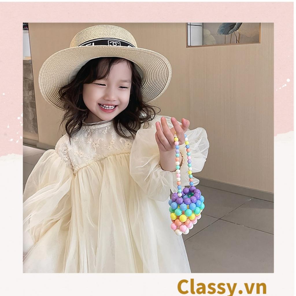 Túi xách mini Classy xách tay kết bằng hạt nhựa nhiều màu nổi bật dành cho nữ T1180