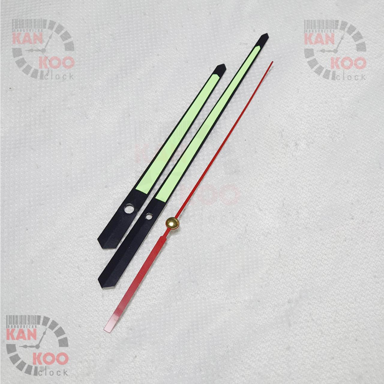 Kim đồng hồ treo tường dạ quang, phát sáng vào ban đêm loại dài 15.2cm mã số K6124