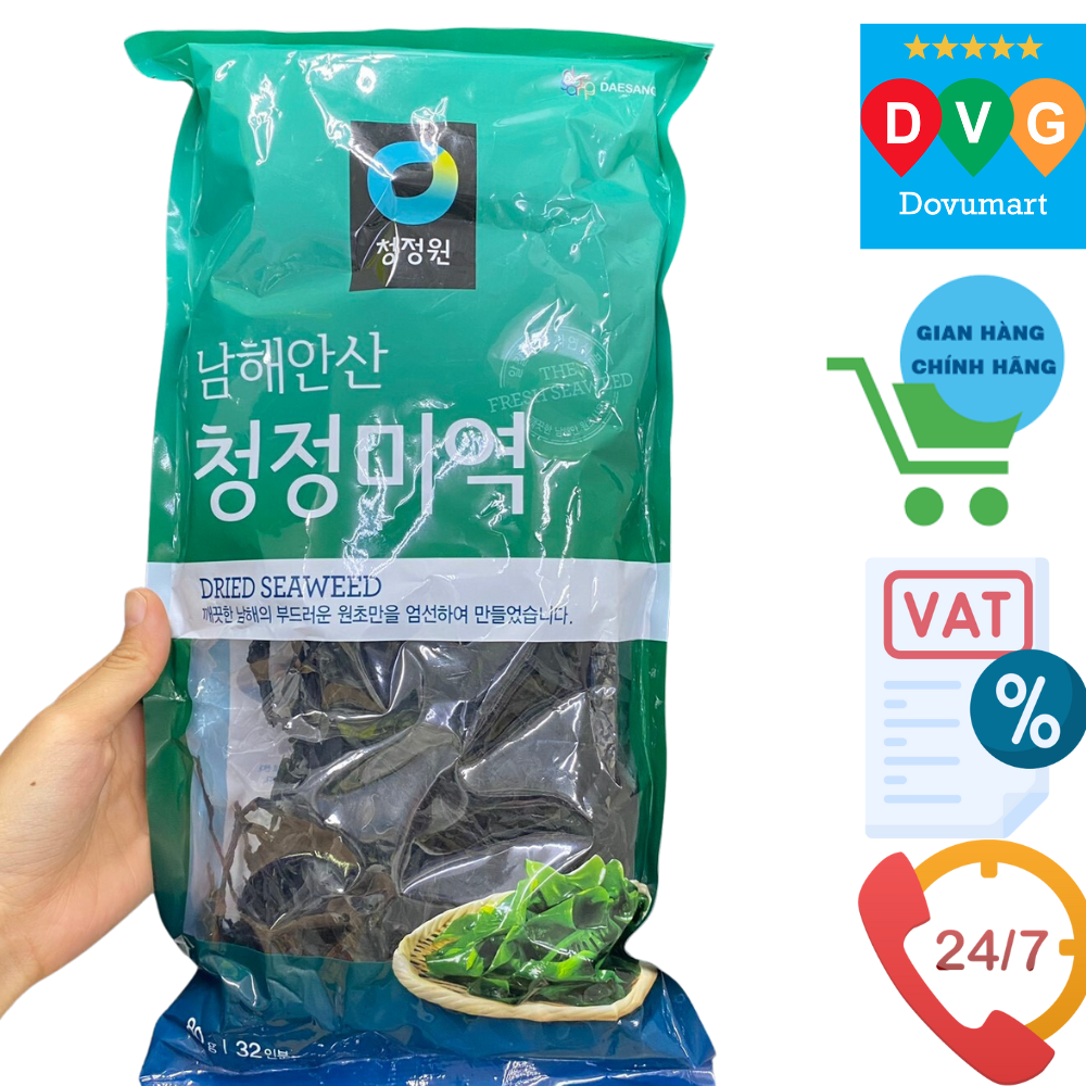 Rong Biển Khô Nấu Canh Daesang Hàn Quốc Gói 80G / 대상) 청정미역 80G