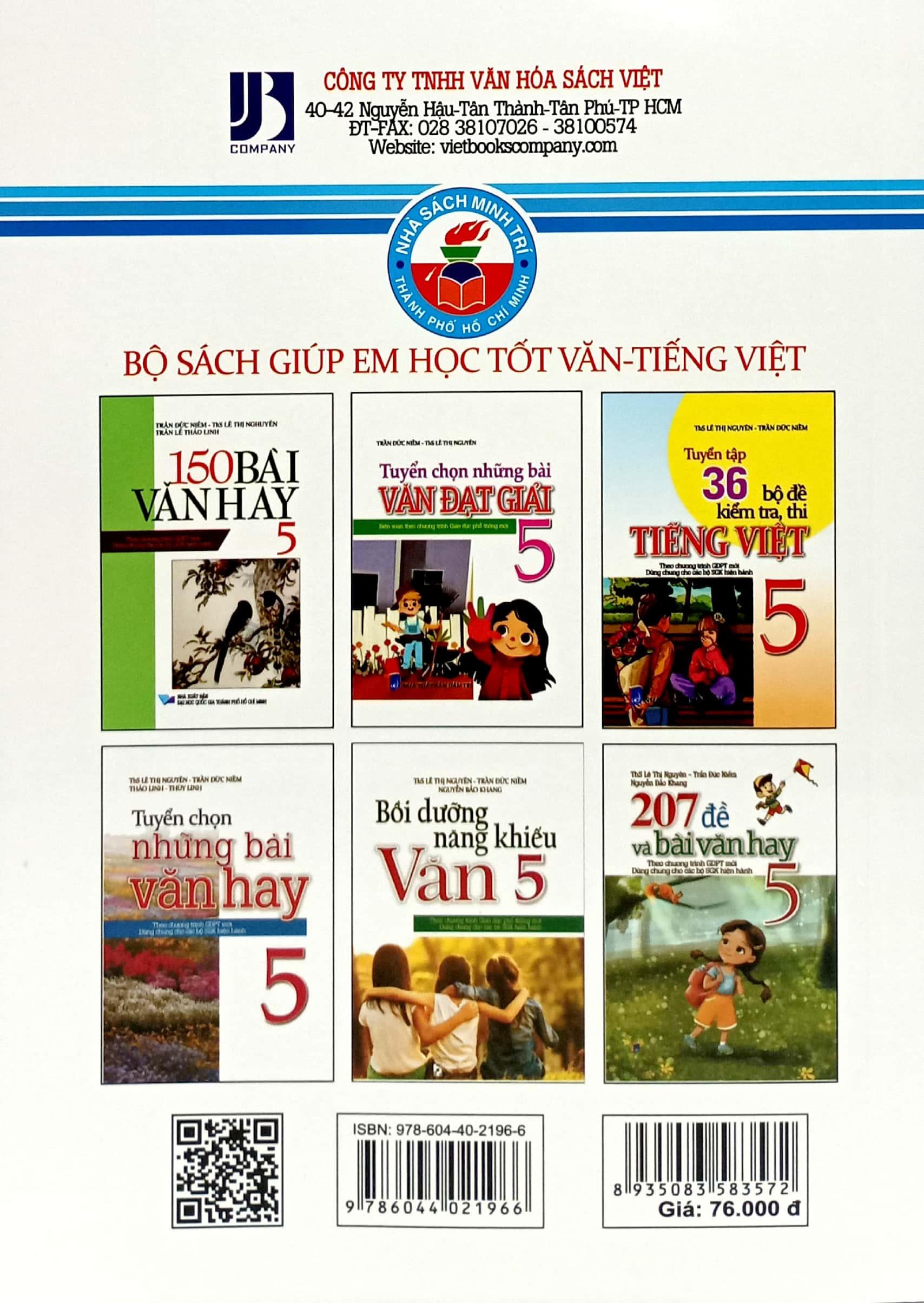 Tuyển Chọn Những Bài Văn Hay 5 (Theo Chương Trình Giáo Dục Phổ Thông Mới - Dùng Chung Cho Các Bộ Sách Giáo Khoa Hiện Hành)
