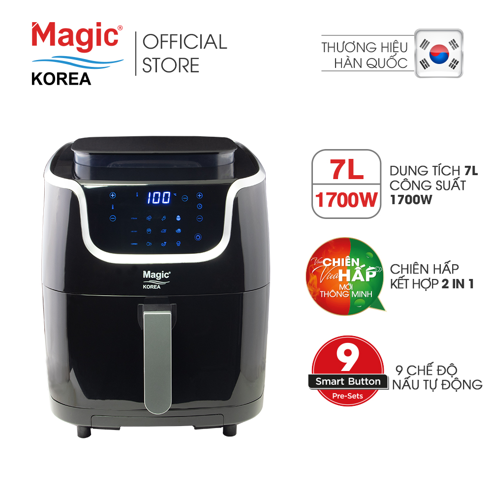 Nồi chiên không dầu kết hợp hấp Magic Korea A700 7L - Hàng chính hãng