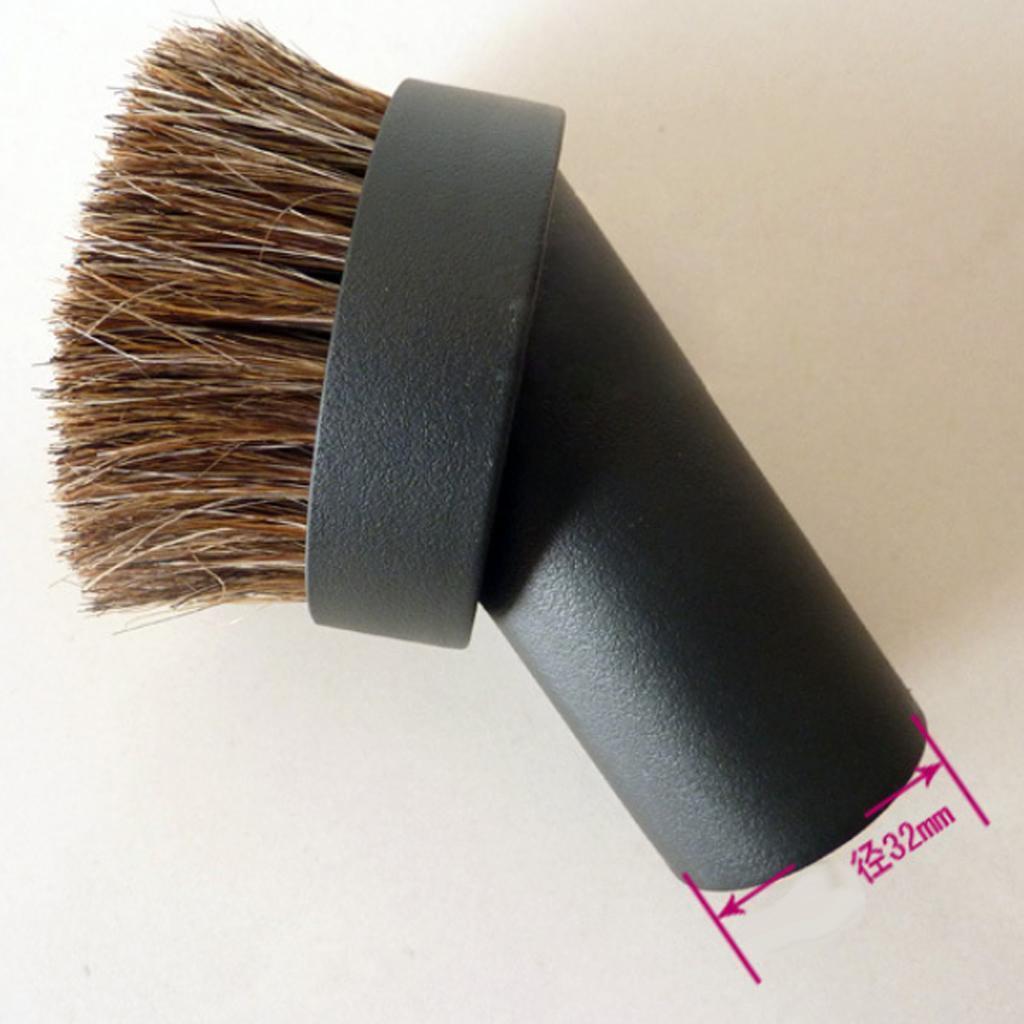 2pcs 32mm Dia. Round Vacuum Dusting brush Attachment Universal Type-Long