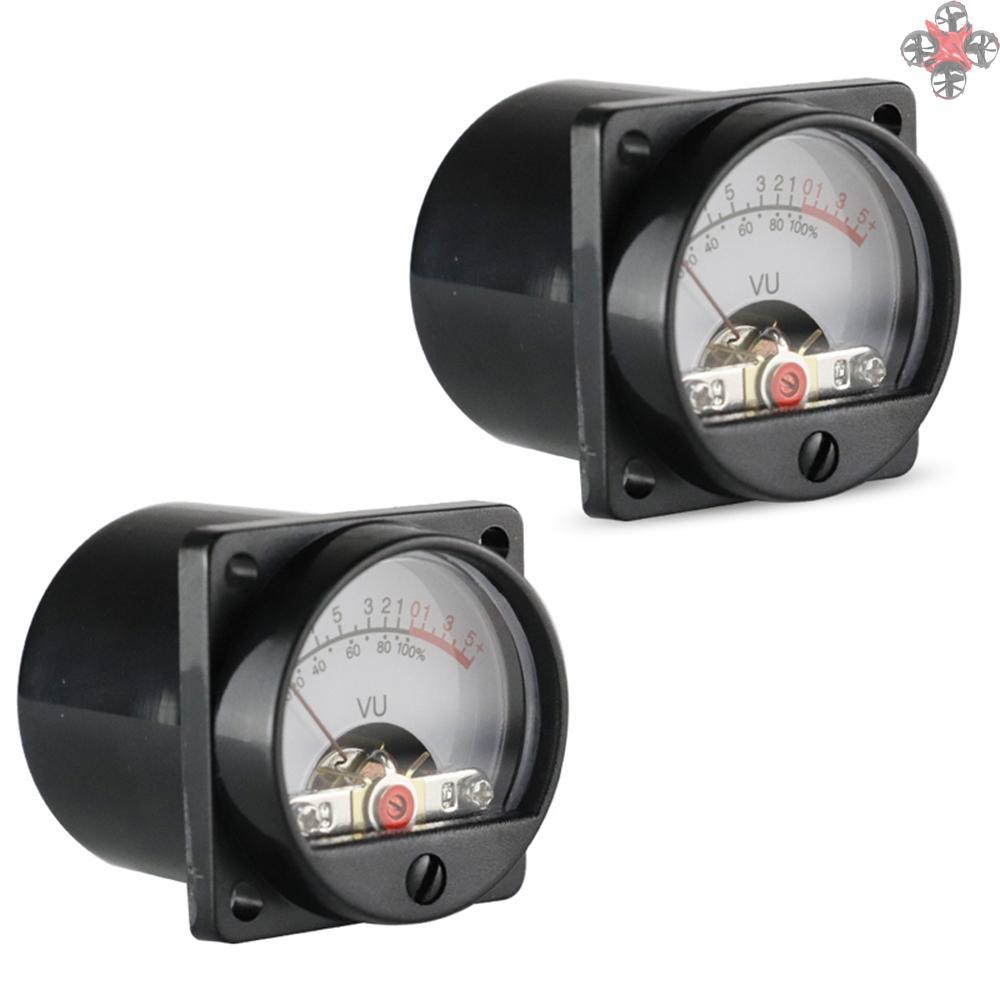 2*500μA Panel VU Meters Double Volume Unit Level Meter Indicator with Back Light Plastic Shell 650Ohm Internal DC Resistance