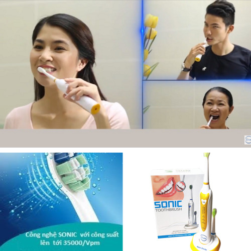 Bộ Bàn Chải Đánh Răng Điện New Smile Sonic MAF8101-V