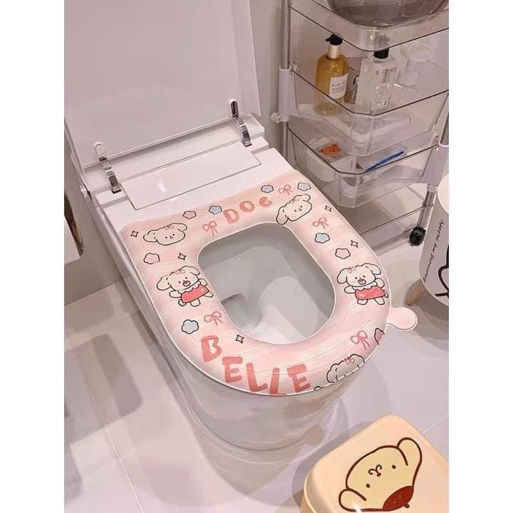 Miếng Lót Bồn Cầu Bằng Xốp Không Thấm Nước Giữ Ấm Siêu Mềm, Dễ Dàng Vệ Sinh