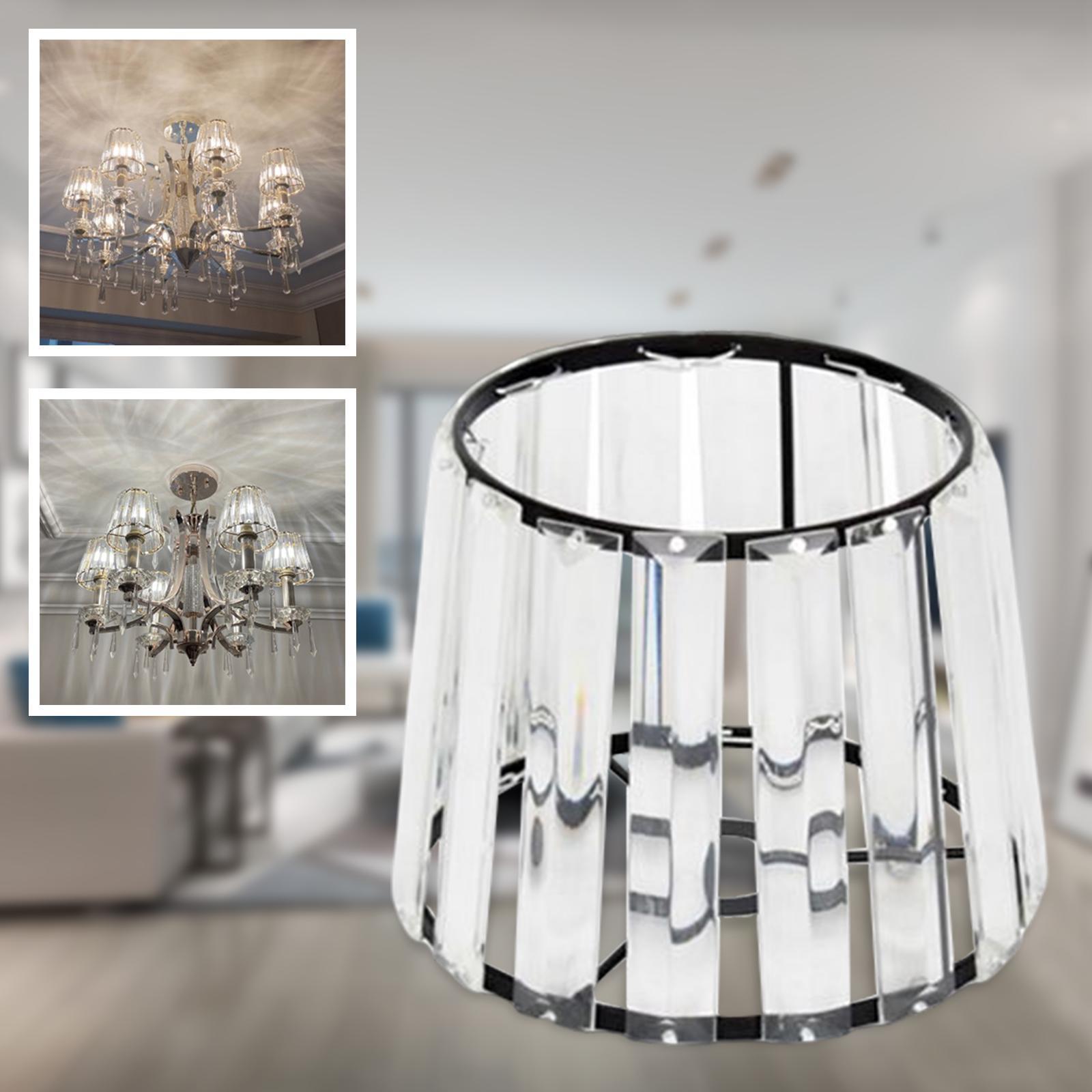 2Pcs Crystal Lampshade Chandelier Ceiling Fixture Lamp Shade Black
