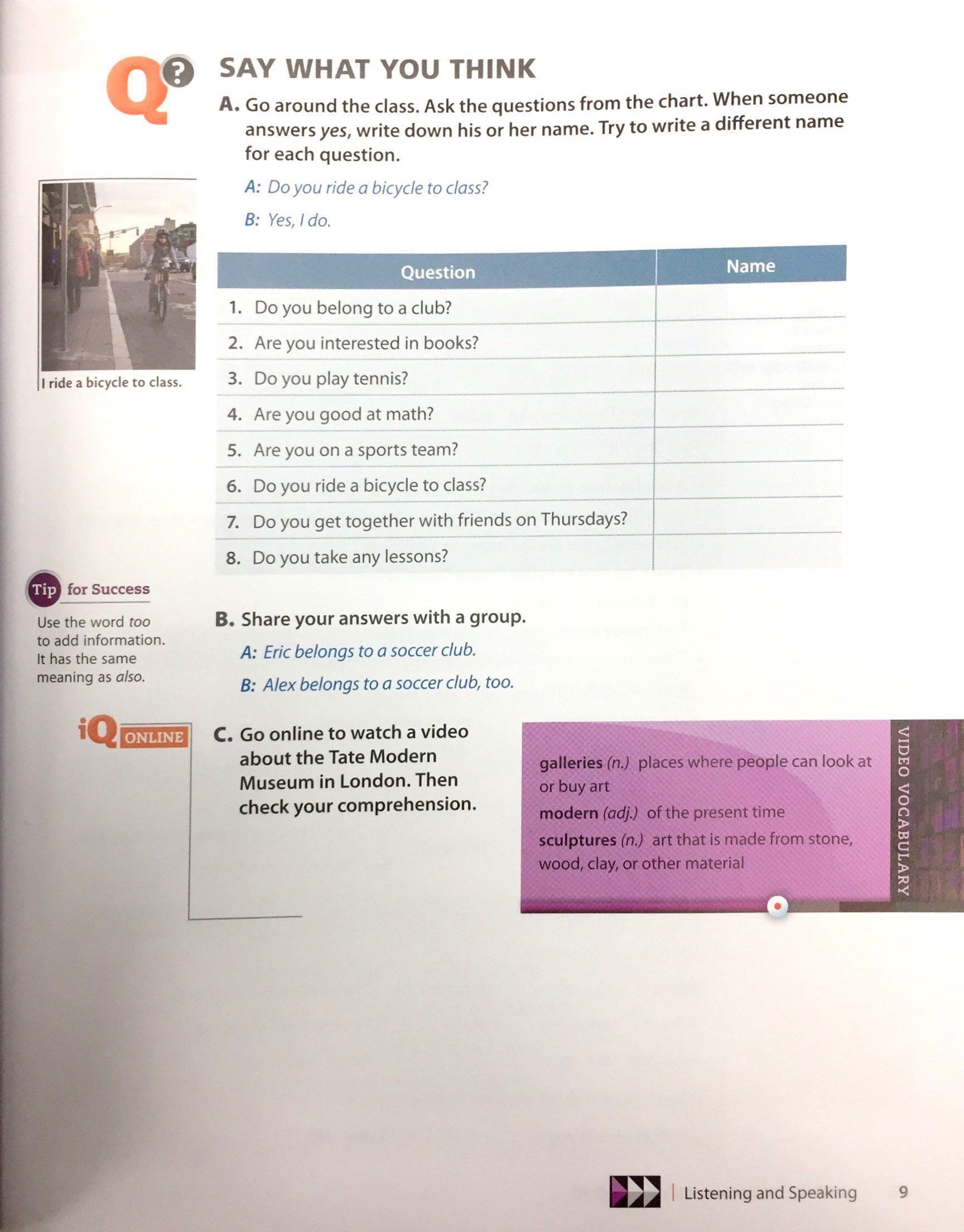 Q 2E Intro Listening and Speaking Students Book Pack