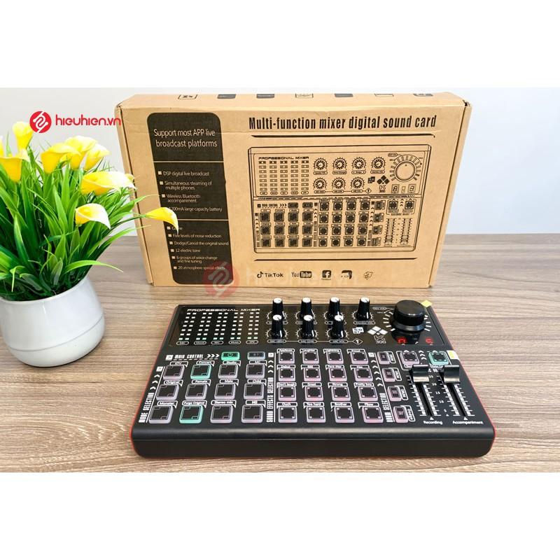 Sound card K300 dành cho Thu âm, Karaoke Livestream Bigo có autotune bluetooth