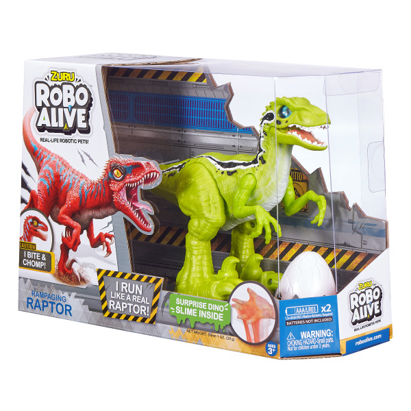 Đồ chơi ROBO ALIVE Khủng long Raptor nhanh nhẹn_Xanh 25289/GRE