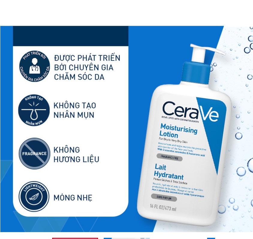 Sữa Dưỡng Giúp Dưỡng Ẩm Dành Cho Da Khô Cerave Moisturising Lotion 473ml