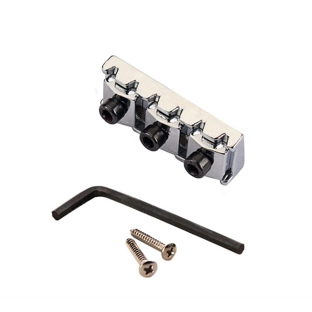 Sunnimix Đàn Guitar Điện Dây Khóa Đai Ốc Cho Tremolo Cầu 42 Mm Chrome