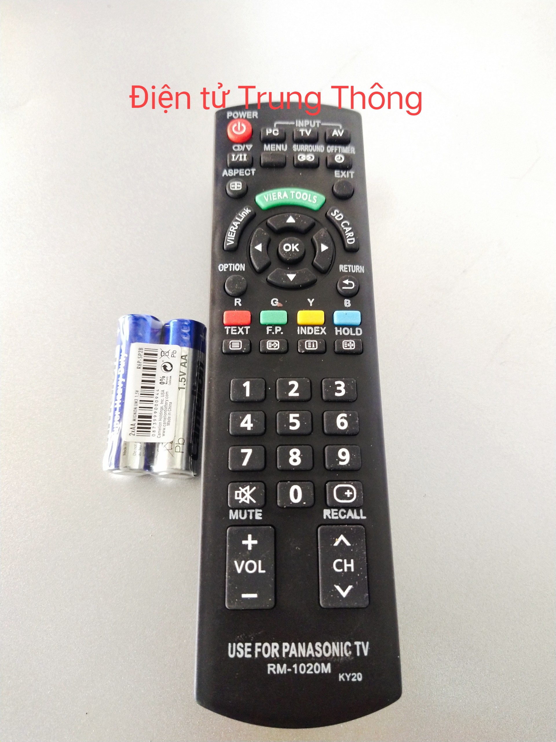 REMOTE ĐIỀU KHIỂN DÙNG CHO TIVI PANASONIC _ RM-1020M (KÈM PIN AAA)