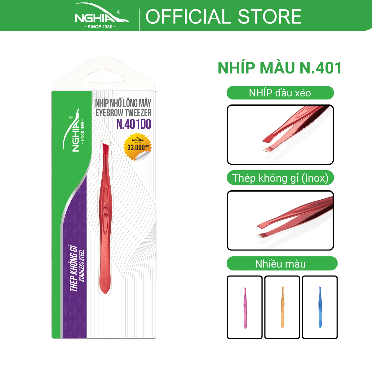 Nhíp Vỉ Giấy Kềm Nghĩa N-401DO
