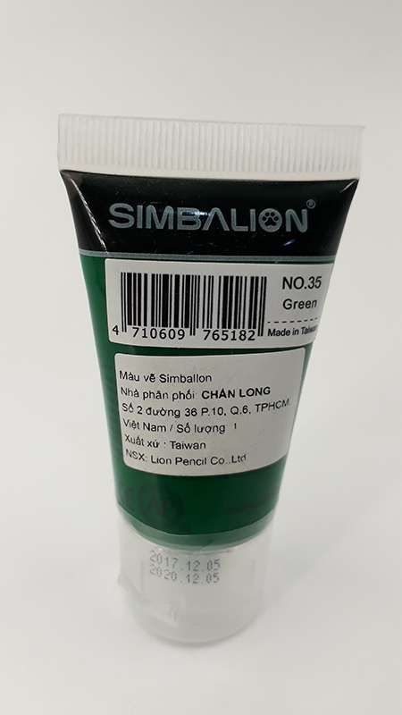 Màu Vẽ Simbalion Acrylic 30ml NAC30 - 35 - Xanh Lá