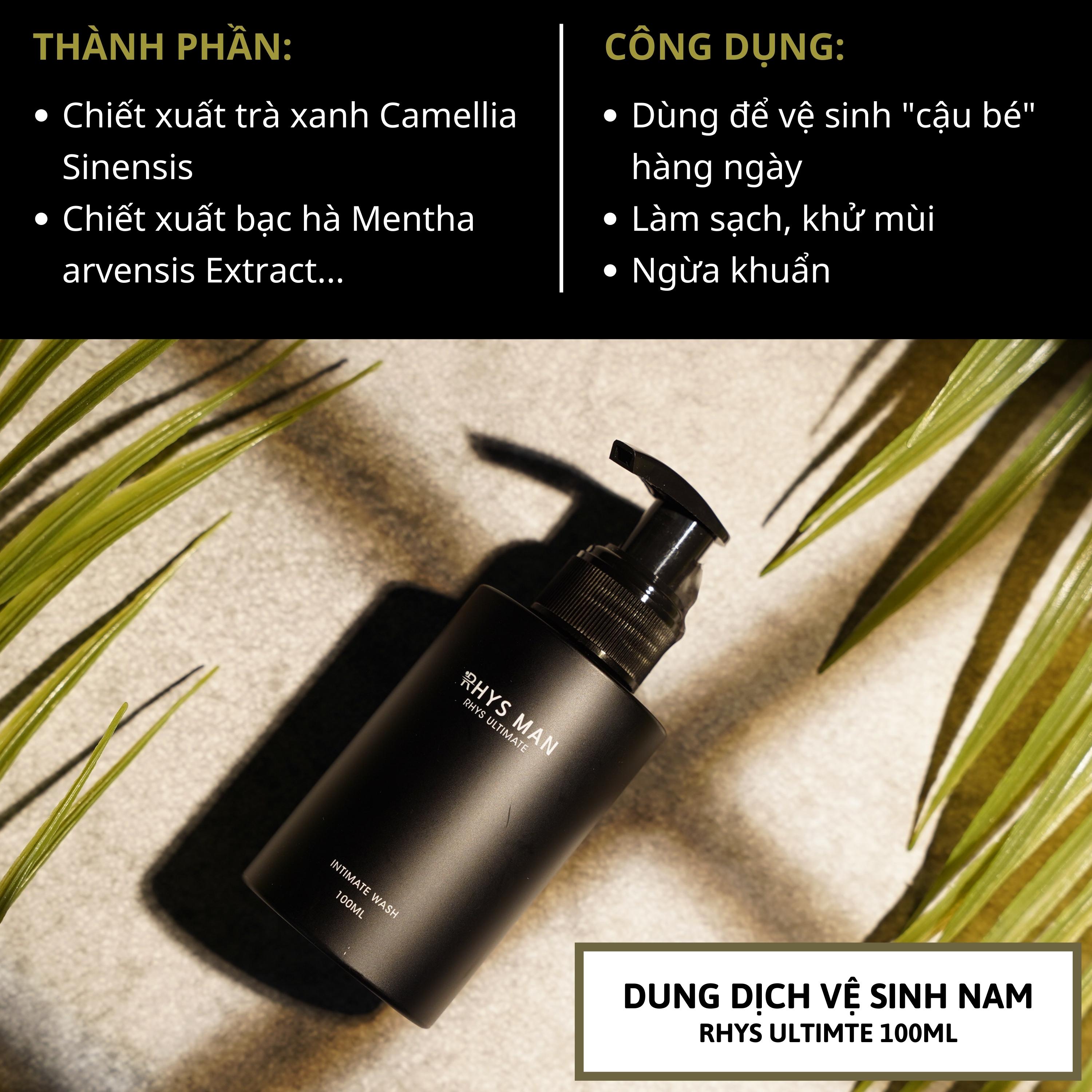 Dung dịch vệ sinh nam giới RHYS MAN hương bạc hà Rhys Ultimate 100ml