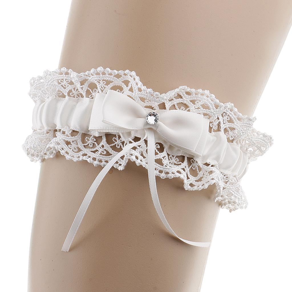 2pcs Wedding Bride Keepsake Garter Fashion Beige
