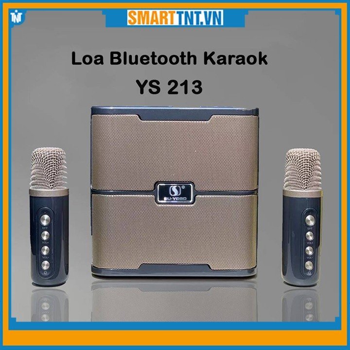 Loa bluetooth karaoke SU-YOSD YS-213 tặng kèm 2 micro không dây