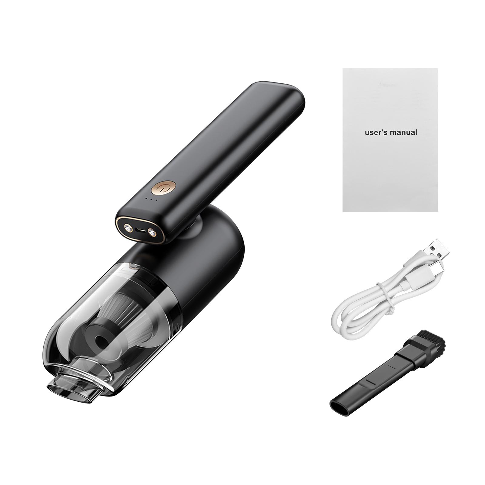 Handheld Cordless Vacuum Cleaner Portable Foldable Rotatable Vacuum Cleaner with Dual Lights for Home Office Car Pets