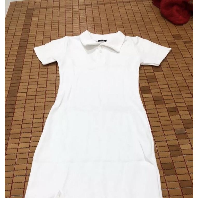 Váy Polo body xẻ trước ôm dáng