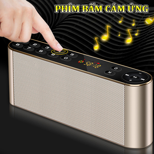 Loa Bluetooth Không Dây Q8, Kiêm Đài FM, Phím Bấm Cảm Ứng Siêu Nhạy