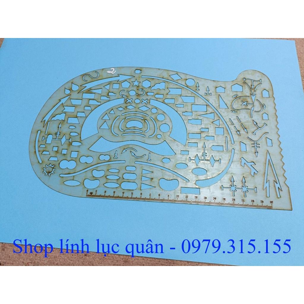 Thước chỉ huy tham mưu mẫu 2 (30x18cm)