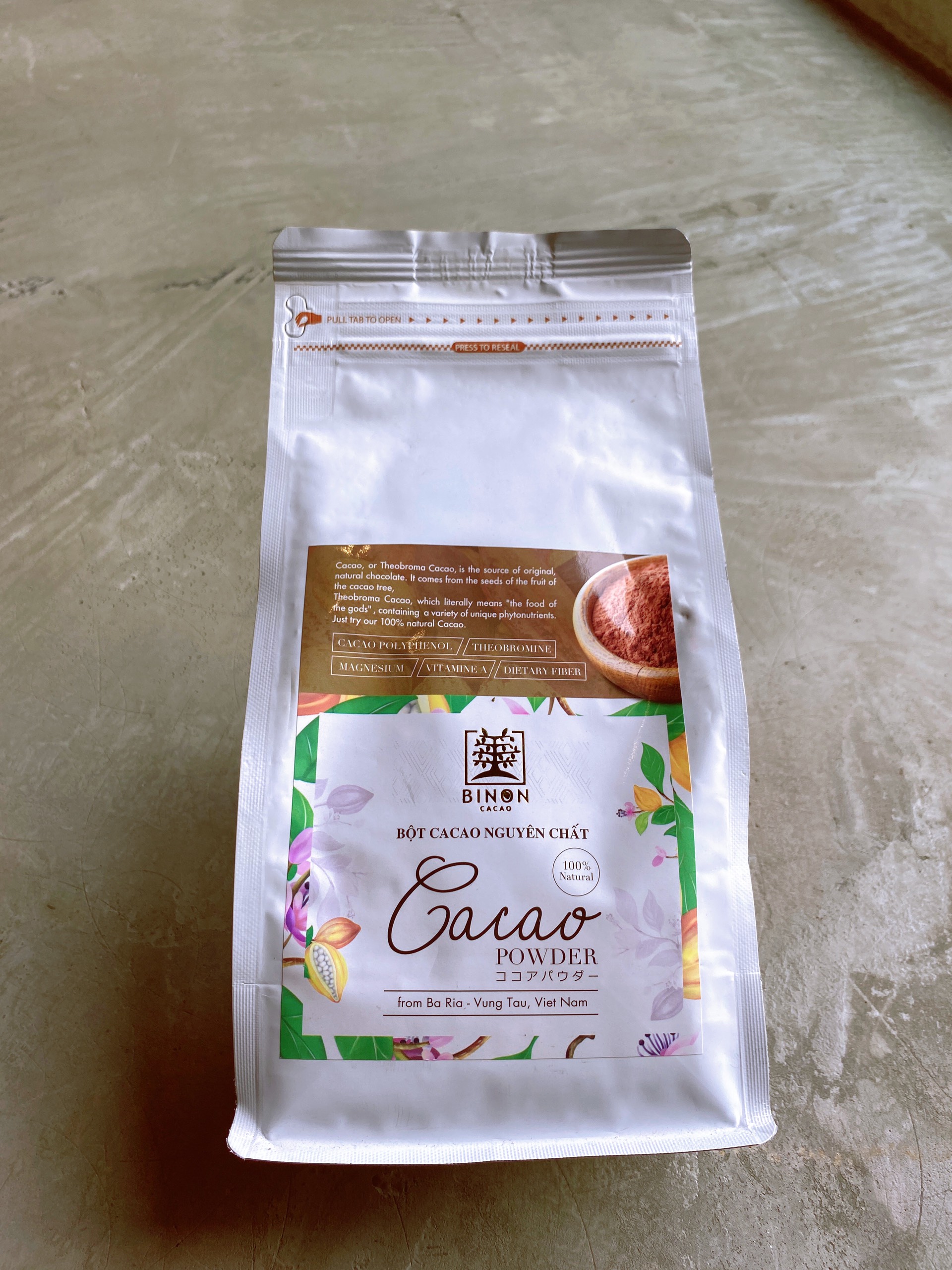 Bột cacao nguyên chất Binon Cacao - thượng hạng - 500gr
