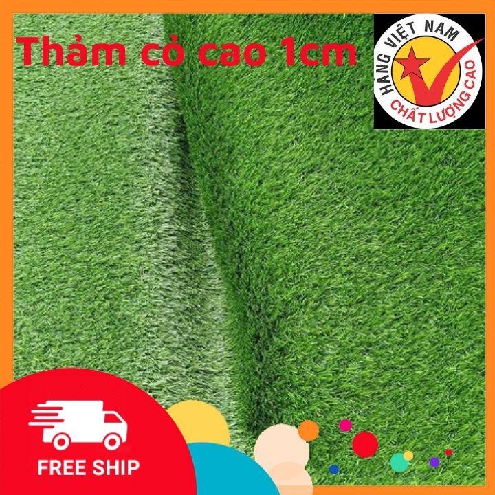 Thảm cỏ nhân tạo trải sàn sân vườn trải sàn 1cm loai tốt cắt liền khổ rộng 2m