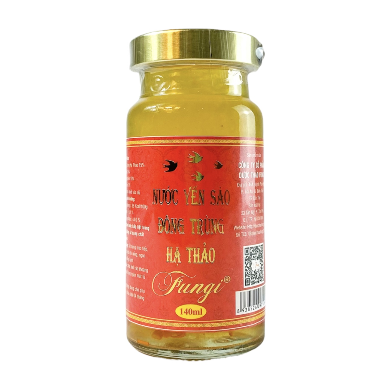 Yến Sào Đông Trùng Hạ Thảo FUNGI Hũ 140ml (15% Yến 15% Đông Trùng)