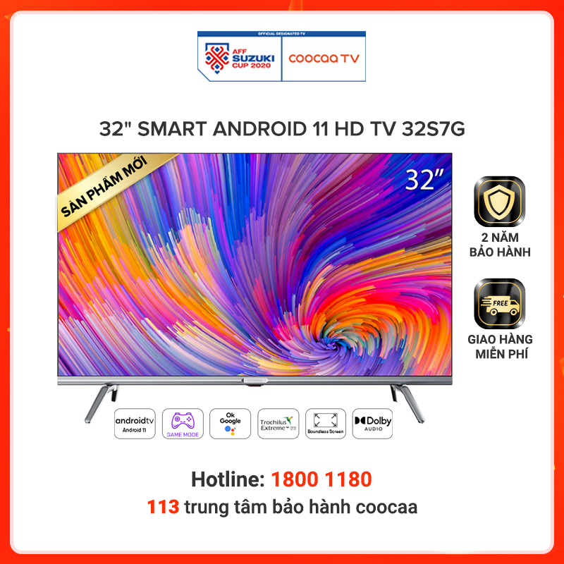 Android SMART TV Coocaa 32 inch - Model 32S7G Android 11.0 (Model 2020) - Hàng chính hãng
