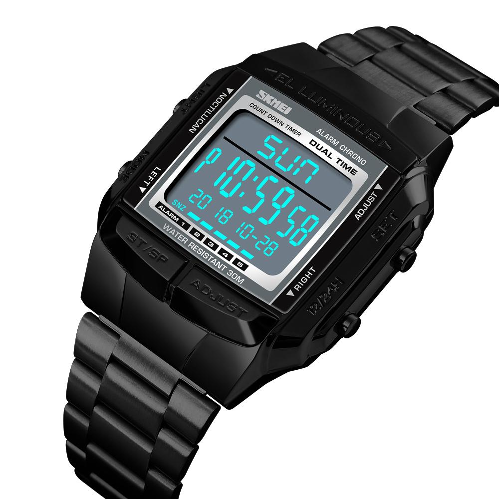 Đồng hồ kỹ thuật số SKMEI 1381 Nam Analog Thời trang Thể thao thông thường Thép không gỉ chống thấm nước