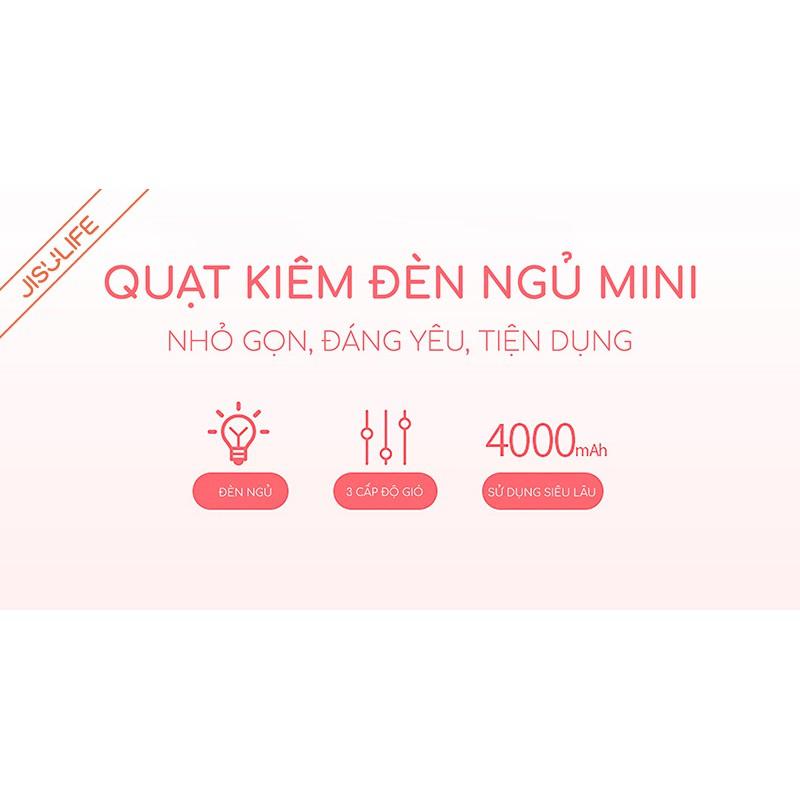 Quạt mini cầm tay , hình thú cưng, đáng yêu, kèm tính năng đèn ngủ thông minh, an toàn, tiện lợi