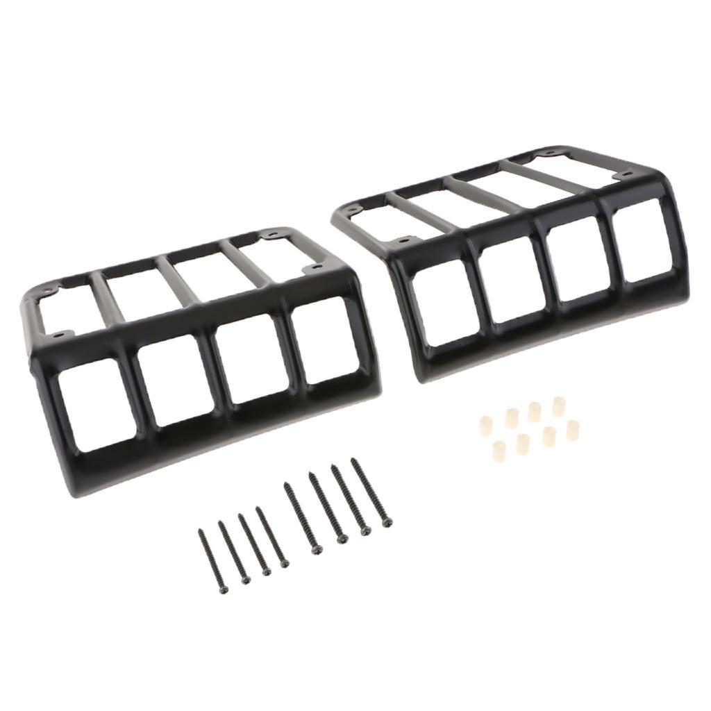 2Pcs Front Guard Rear Tail Light Cover for 2007-2016 Jeep Wrangler