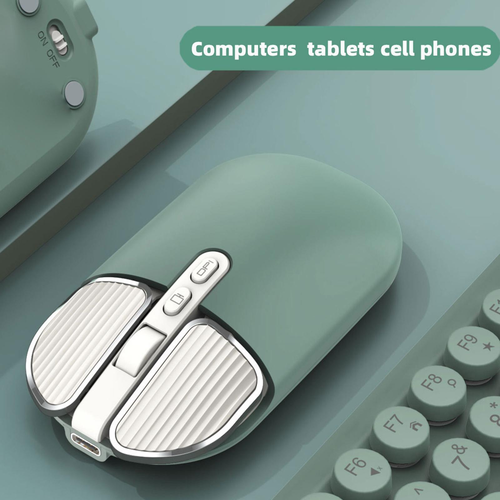 Bluetooth Wireless Mouse 5.1 and 2.4G USB Dual Mode Mouse for Green