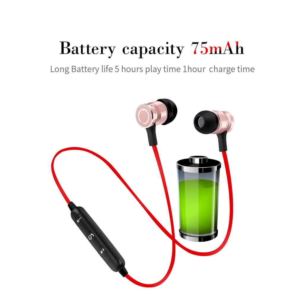 Wireless Headphones V4.1 Wireless Stereo Earbuds Built-in Noise Cancellation Stereo Bluetooth Headphones with Mic for iPhone and Android Phones
