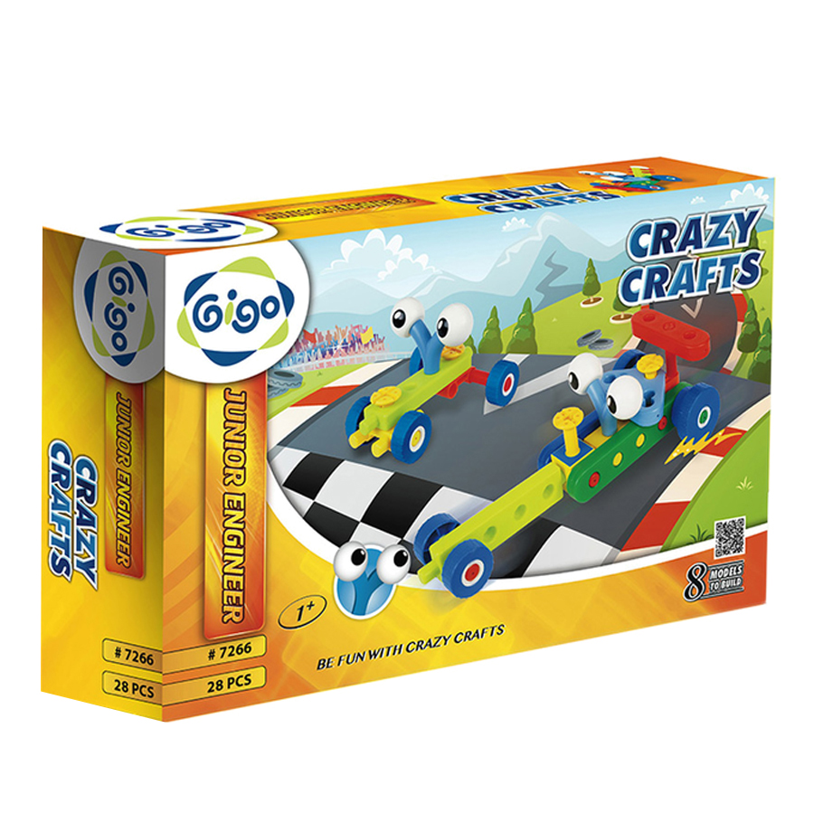 Đồ Chơi Lắp Ráp Xe Mô Hình Cho Trẻ - Crazy Crafts Gigo Toys 7266 (28 Mảnh Ghép)