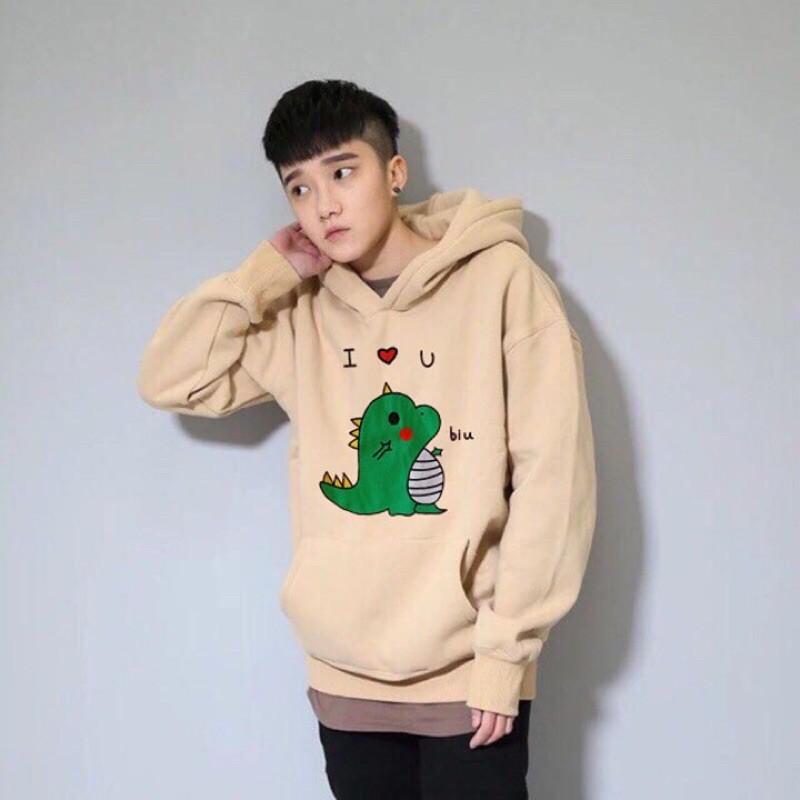 Áo hoodie Unisex in hình Khủng Long nam nữ siêu hot