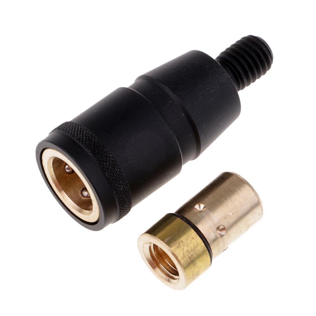 2xFishing Landing Net Connector Head Screw Net Rod Quick Release Adapter Black