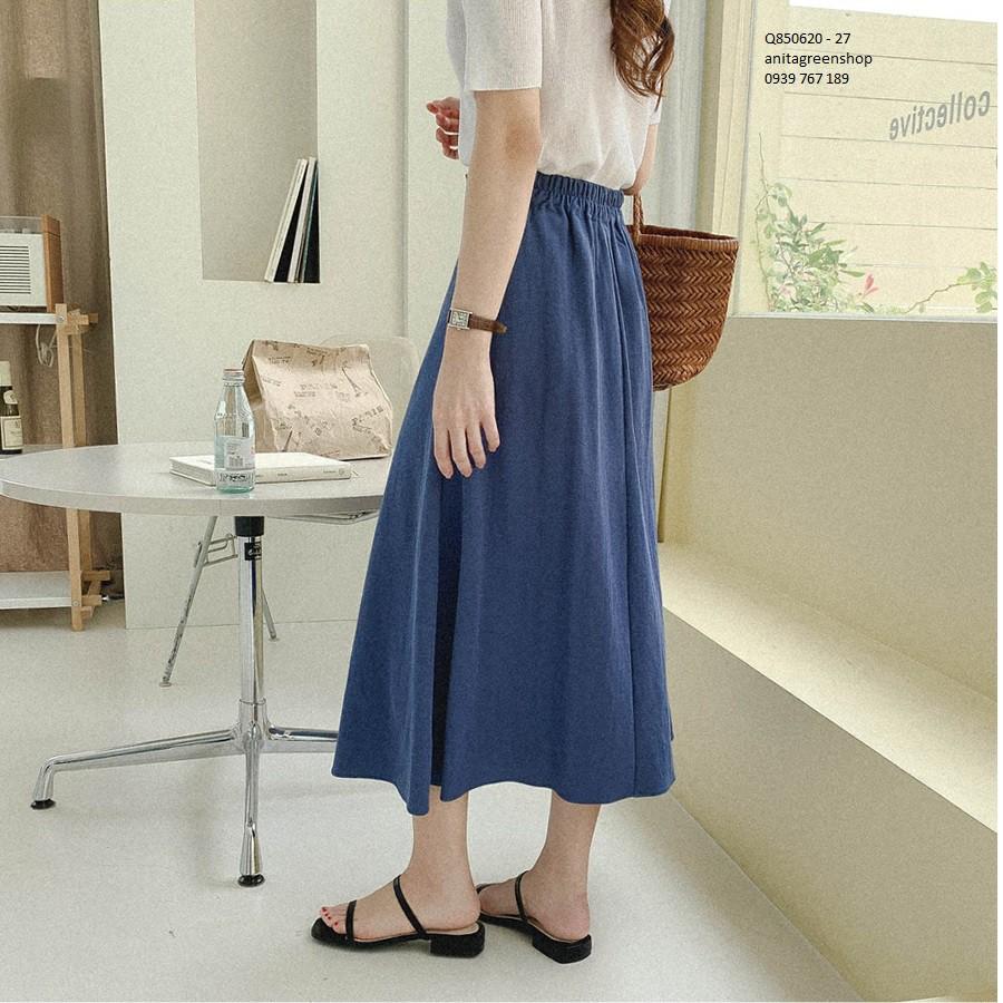 Q850620 CHÂN VÁY TRƠN MÀU