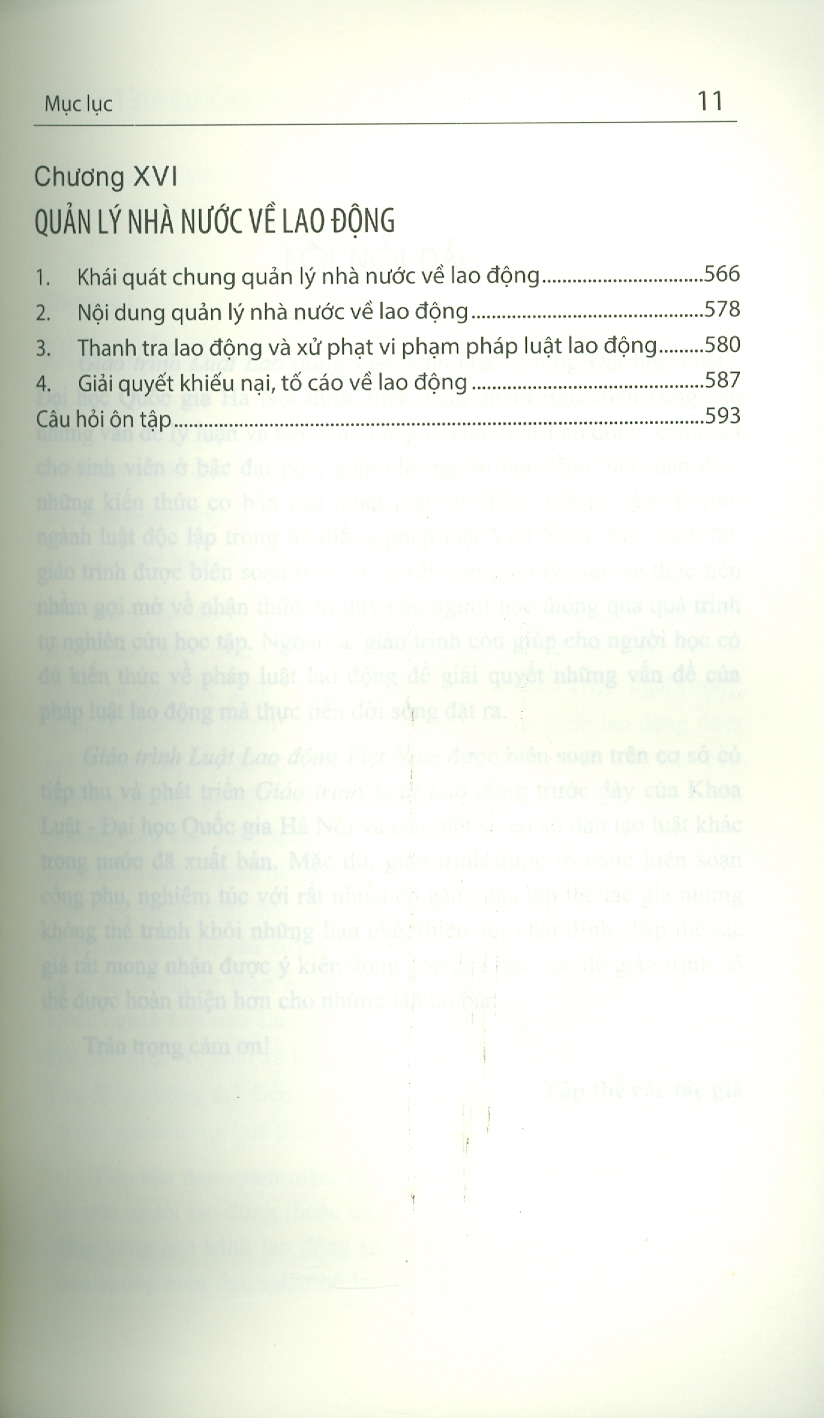 Giáo Trình Luật Lao Động Việt Nam - PGS.TS. Lê Thị Hoài Thu - (bìa mềm)