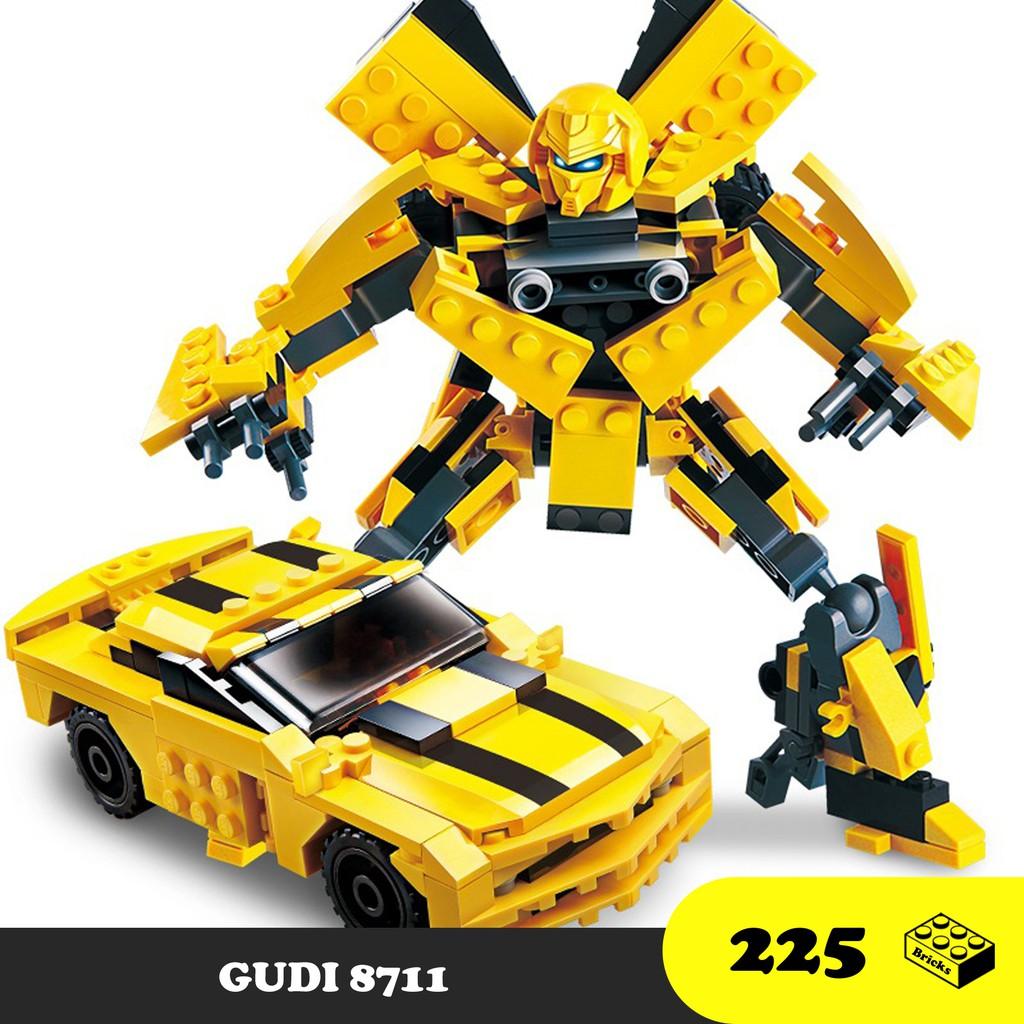 GUDI 8711 - Robot biến hình bumblebee biến hình 2 trong 1 - Robot Tranfomer lắp ráp, xếp hình