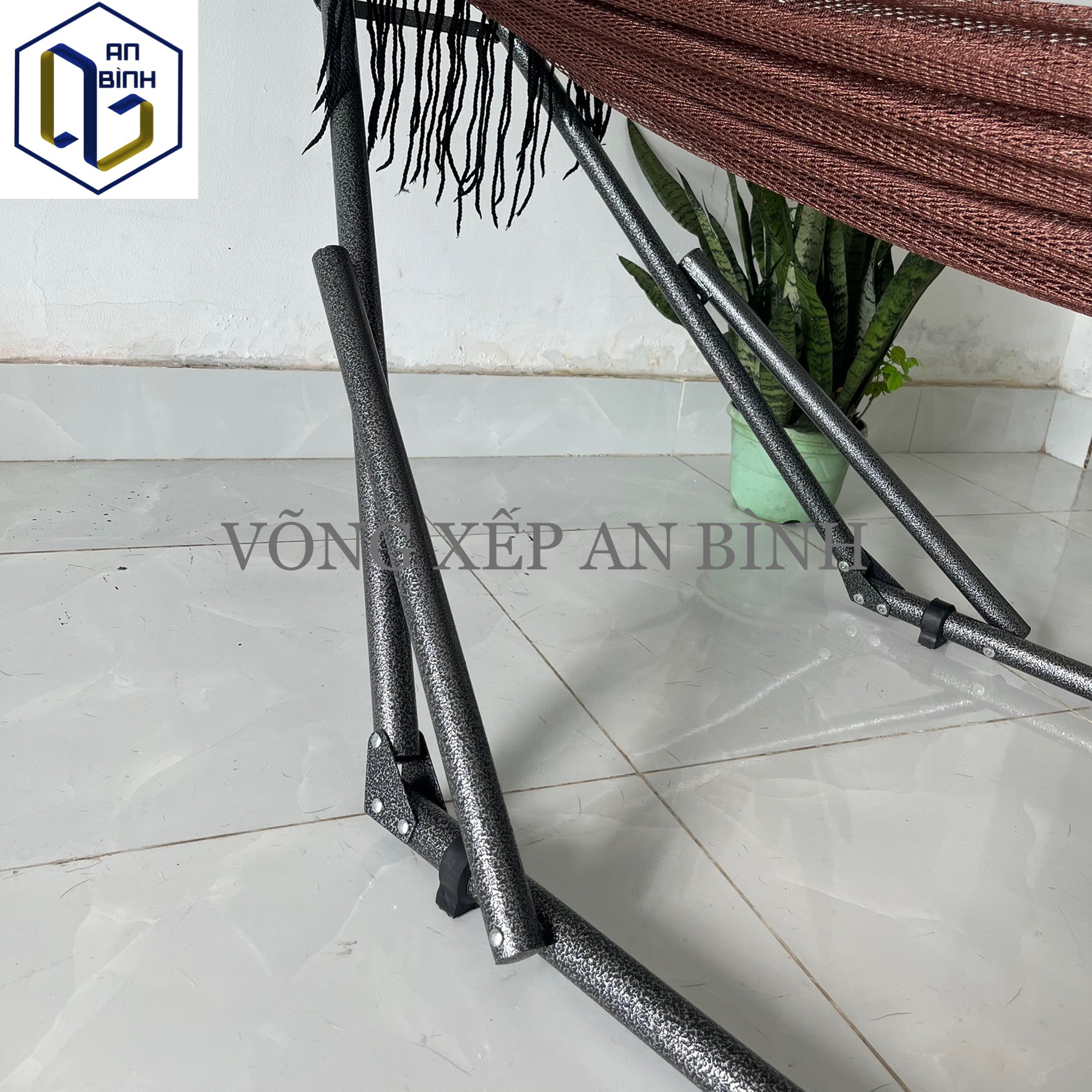 Bộ võng xếp An Bình hàng xuất khẩu Hàn Quốc SD2 sơn tĩnh điện fi32 khung tải trọng 180kg