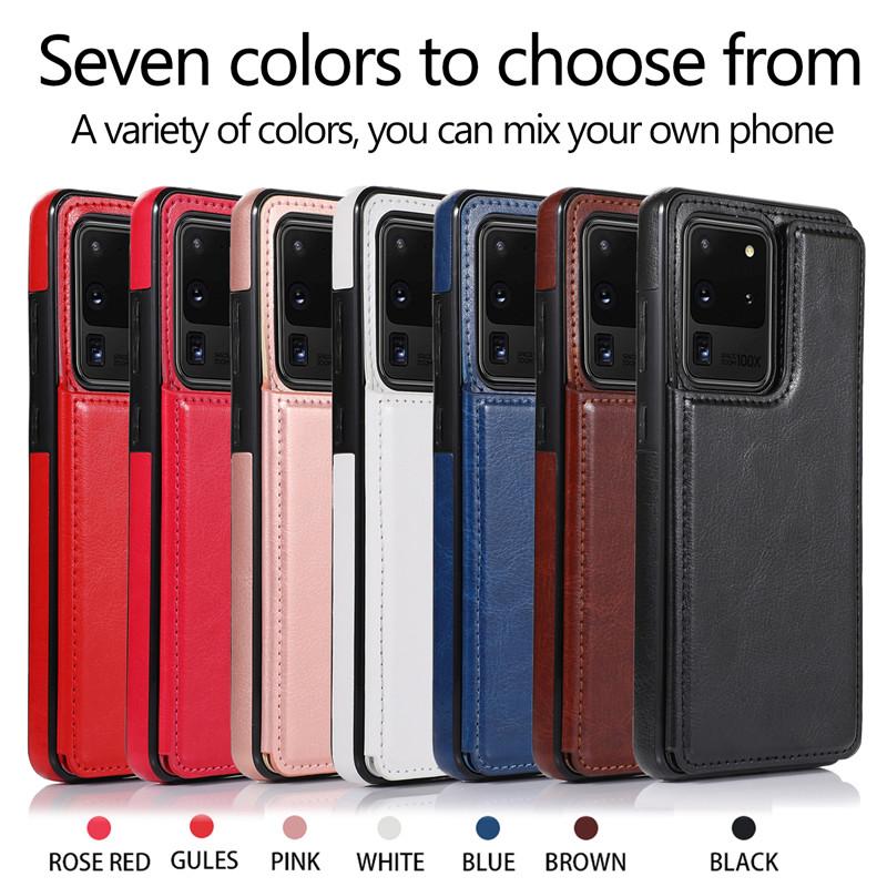 Bao da điện thoại có ngăn ví bảo vệ toàn diện cho Samsung Galaxy S7 Edge S8 Plus S9 Plus S10