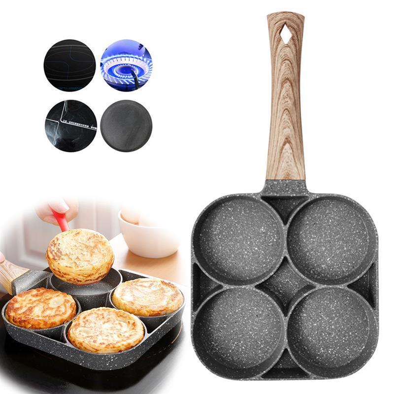 Chảo Rán Trứng 4 Lỗ - Chảo Chống Dính - Chảo Độc Đáo - Vận Chuyển Miễn Phí Toàn Quốc
