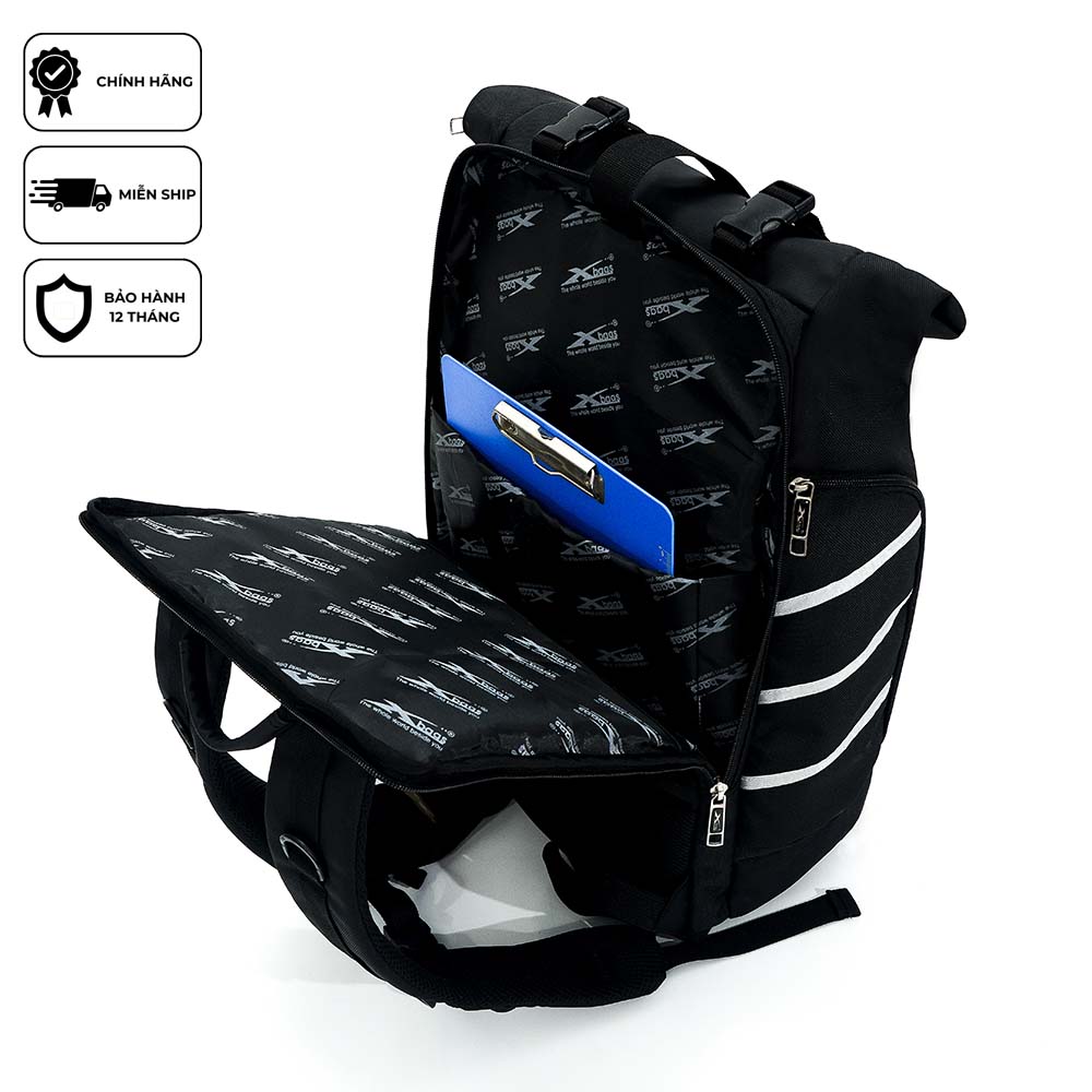 Balo Du Lịch Thời Trang Xbags Dark Bear XB 1202 Nắp Cuộn Chống Nước Dung Tích Lớn Đa Năng Nam Nữ Cao Cấp!